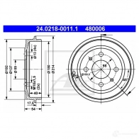 Тормозной барабан ATE 24021800111 59069 Y5PH4G 480 006 - Изображение 6