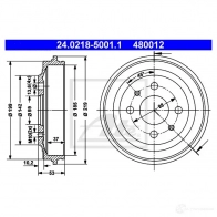 Тормозной барабан ATE 480 012 59102 24021850011 O3H6W - Изображение 7