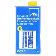 Тормозная жидкость DOT 3, 1 л ATE 7053 02 03990153022 3VD3K 55167