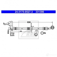 Тормозной шланг ATE 24517505273 Honda Insight 2 (ZE2, 3) Хэтчбек 1.3 Hybrid (ZE28. ZE2) 88 л.с. 2009 – 2024 331 390 5PCHG1