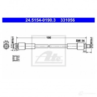 Тормозной шланг ATE OHB2Z 24515401903 3310 56 Audi A8