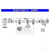 Тормозной шланг ATE FM3JW2 Mercedes M-Class 33 0551 83621105313