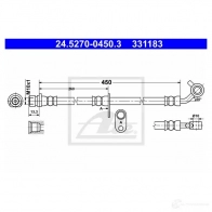 Тормозной шланг ATE 62778 8OKJY7I 33 1183 24527004503