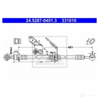 Тормозной шланг ATE 24528704513 C0IHVWO Honda Accord 6 (CE, CD, CF) 1997 – 2002 33101 0