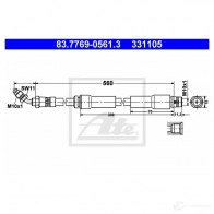 Тормозной шланг ATE Audi TT (8N) 1 1998 – 2006 33110 5 83776905613 BI7NP