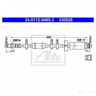 Тормозной шланг ATE Peugeot Boxer 2 (230P) Автобус 2.0 i 109 л.с. 1994 – 2002 3305 26 24511204653 GQ4Q9NX