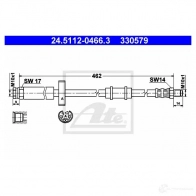 Тормозной шланг ATE Peugeot Boxer 2 (230P) Автобус 2.0 i 109 л.с. 1994 – 2002 2C3SLR 24511204663 33057 9