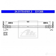 Тормозной шланг ATE 24517001613 62546 33 1308 CXK5M4X - Изображение 6
