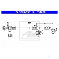 Тормозной шланг ATE 24527005813 3310 00 Honda CR-V 2 (RD4, 9) 2001 – 2006 2F7C3LC