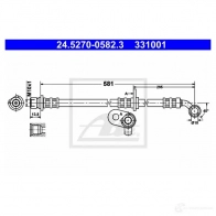 Тормозной шланг ATE 24527005823 046GGKV 33 1001 Honda CR-V 2 (RD4, 9) 2001 – 2006