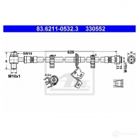 Тормозной шланг ATE 33055 2 R609J5 Mercedes M-Class 83621105323