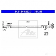 Тормозной шланг ATE FZLTP4 24512402523 33 1218 Ford Transit 7 (FA) Фургон 2.2 TDCi 125 л.с. 2011 – 2014