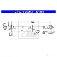 Тормозной шланг ATE 24527505003 U 6X69 Toyota Aygo (AB40) 2 Хэтчбек 1.2 (PAB40) 82 л.с. 2014 – 2025