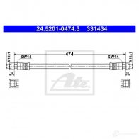 Тормозной шланг ATE ULD6D6 62568 24520104743 331 434 - Изображение 2