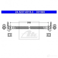Тормозной шланг ATE 3 31565 24523703153 12S07Q3 1193360099 - Изображение 2
