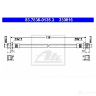 Тормозной шланг ATE 2PL8QG 63725 83783601353 3 30816 - Изображение 6