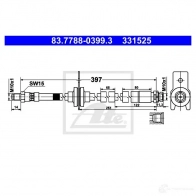Тормозной шланг ATE 83778803993 WW SBUP Ford Focus 3 (CB8) Седан 1.6 Flexifuel 120 л.с. 2010 – наст. время