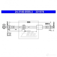 Тормозной шланг ATE 24514005553 HB JGM Mercedes R-Class