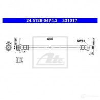 Тормозной шланг ATE 8EC5ZC7 62439 24512604743 331 017