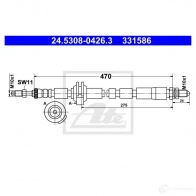 Тормозной шланг ATE R4 HMSM9 Ford KA 24530804263