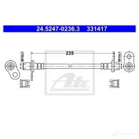 Тормозной шланг ATE 24524702363 33 1417 Mitsubishi ASX 1 (GA, XA) 2010 – 2020 MUW8AO