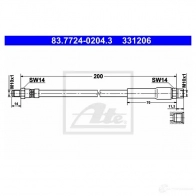 Тормозной шланг ATE Bmw 8 69QY66 33 1206 83772402043