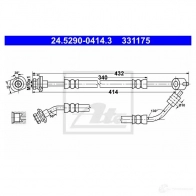 Тормозной шланг ATE 24529004143 Nissan Terrano (R20) 2 Кроссовер 3.0 Di 4WD 154 л.с. 2002 – 2007 MW246 3 31175