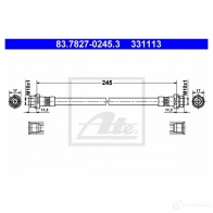 Тормозной шланг ATE HAV7R Bmw X5 (E70) 2 Внедорожник 3.0 xDrive 35 d 286 л.с. 2008 – 2013 83782702453 33111 3