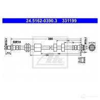 Тормозной шланг ATE F24F5 Volvo V70 3 (135) Универсал 1.6 D 109 л.с. 2009 – 2011 3311 99 24516203903