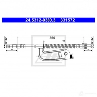 Тормозной шланг ATE 24531203603 1424808602 09OXDSZ 33157 2 - Изображение 2