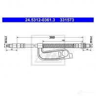 Тормозной шланг ATE VHOW5N 1424808603 3 31573 24531203613 - Изображение 2