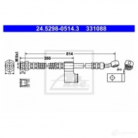 Тормозной шланг ATE 33108 8 24529805143 F6LL2 Hyundai Matrix (FC) 1 Минивэн 1.8 122 л.с. 2001 – 2010