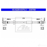 Тормозной шланг ATE 83622503703 YVSYGI3 33076 8 Volkswagen Sharan (7M6, 8, 9) 1 Минивэн 1.9 TDI 90 л.с. 1995 – 2010