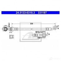 Тормозной шланг ATE 33119 7 24513303103 5GR35 Ford Galaxy