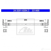 Тормозной шланг ATE JTX69K 62565 24520102043 33140 0 - Изображение 5