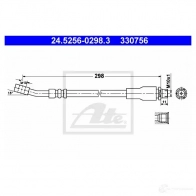 Тормозной шланг ATE OQM4P Opel Tigra (B) 2 2004 – 2009 24525602983 3307 56