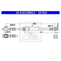 Тормозной шланг ATE MJPKQVZ 331 433 Skoda Octavia (A5, 1Z5) 2 Универсал 2.0 TDI RS 170 л.с. 2006 – 2013 24514305643