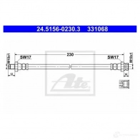 Тормозной шланг ATE 33 1068 VQJ6C71 Mitsubishi Galant 8 (EA2A) Седан 2.5 V6 24V 280 л.с. 1996 – 2002 24515602303