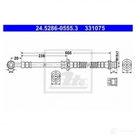Тормозной шланг ATE 24528605553 33 1075 VY1D4UU Mitsubishi Outlander 2 (CW) Кроссовер 2.4 Flex 4WD 170 л.с. 2007 – 2012