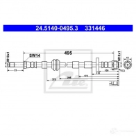 Тормозной шланг ATE 33 1446 4FMS7 24514004953 62475