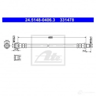 Тормозной шланг ATE RMC1TIN Mercedes E-Class (W212) 4 Седан 2.0 E 200 NGT (2135) 156 л.с. 2013 – 2024 24514804063 3314 78