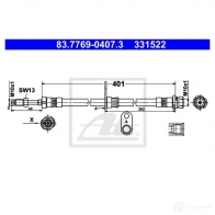 Тормозной шланг ATE 83776904073 1437280726 8D 3CXM4