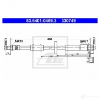 Тормозной шланг ATE W7IM6 Fiat Ducato (230) 1 Кабина с шасси 2.0 JTD 84 л.с. 2001 – 2002 33 0749 83640104693