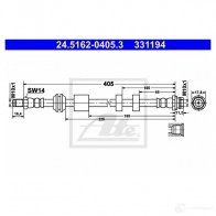 Тормозной шланг ATE 3 31194 24516204053 R5VI3 Volvo XC70 2 (136) Универсал 2.0 D3 163 л.с. 2010 – 2015