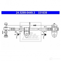 Тормозной шланг ATE Ford Transit 6 (FA) Фургон 2.3 BiFuel 143 л.с. 2001 – 2006 33103 9 24529904493 M6W43AZ