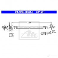 Тормозной шланг ATE Kia Sportage 3 (SL) Кроссовер 2.0 CVVT AWD 150 л.с. 2010 – 2013 U2V 5MJ 24529403313