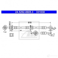 Тормозной шланг ATE 24529206053 331 030 O0CJYP 62889