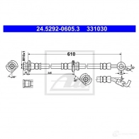 Тормозной шланг ATE 24529206053 331 030 O0CJYP 62889 - Изображение 2