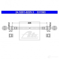 Тормозной шланг ATE Toyota Aygo (AB40) 2 Хэтчбек 1.2 (PAB40) 82 л.с. 2014 – 2025 24520102253 NL J5Z