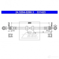 Тормозной шланг ATE K7K4A 24520402603 3 31423 62574